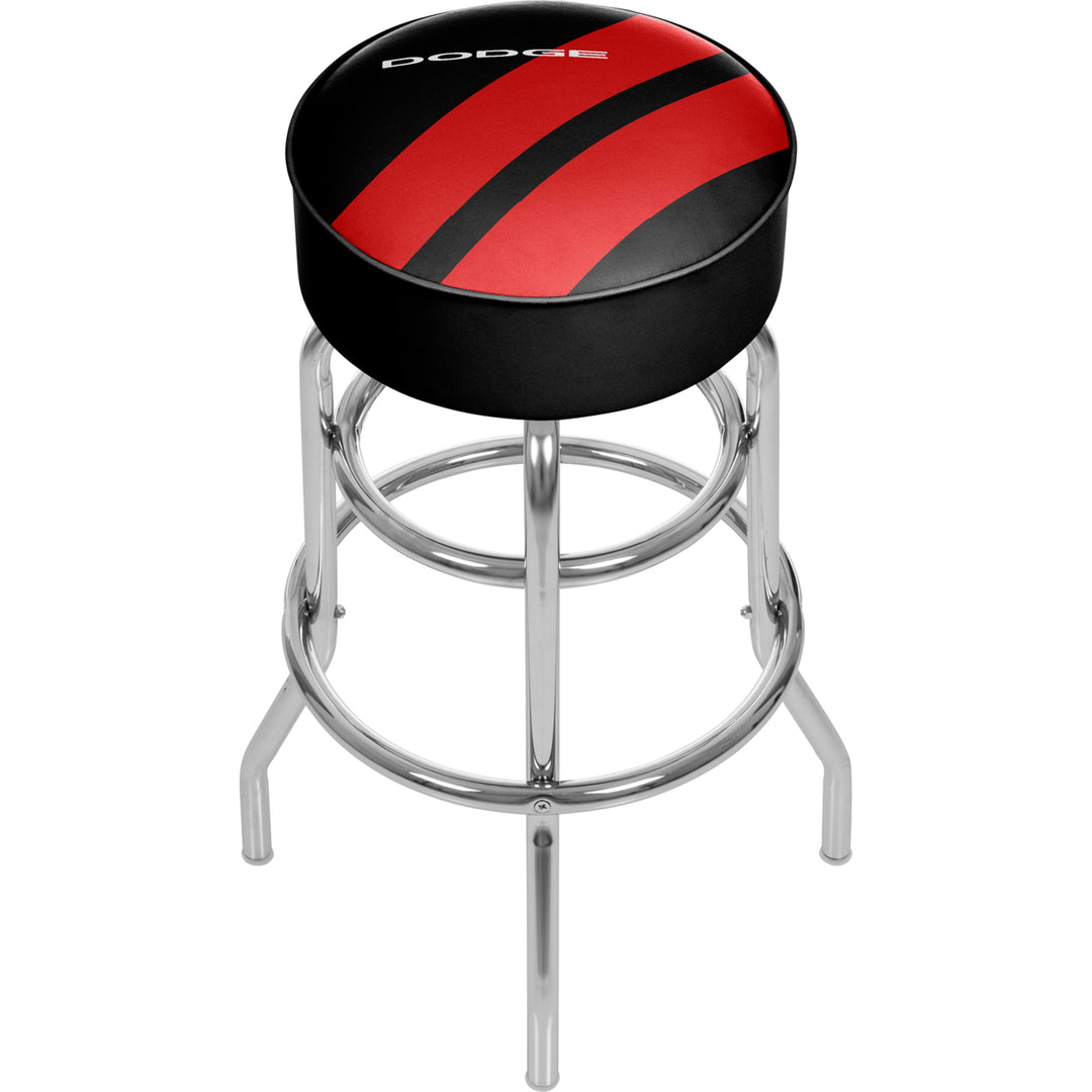 Dodge Padded Swivel Bar Stool 30 Inches High - Big Stripe Image 1