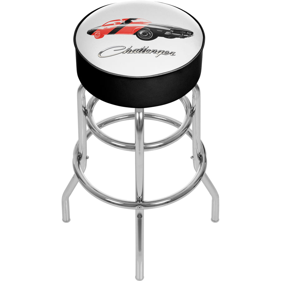 Dodge Padded Swivel Bar Stool 30 Inches High - Challenger Stripes 2 Image 1