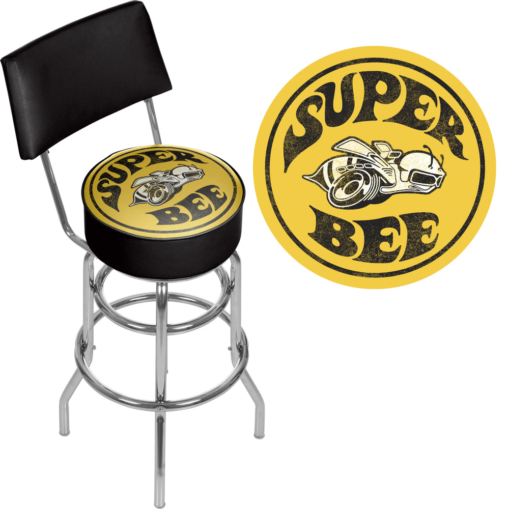 Dodge Swivel Swivel Bar Stool with Back - Super Bee Image 2