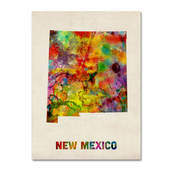 Michael Tompsett Mexico Map 14 x 19 Canvas Art Image 1