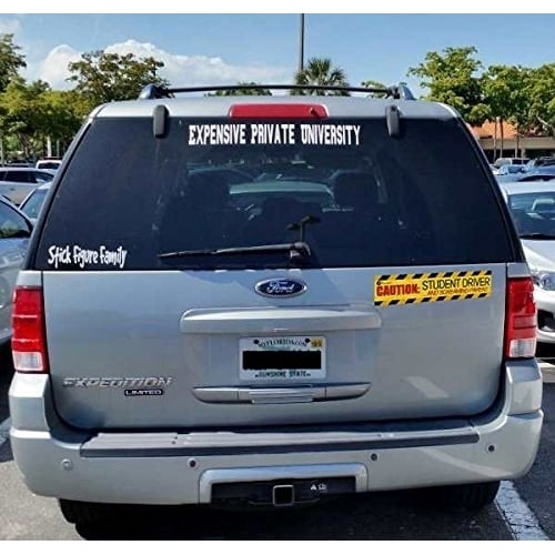 Zone Tech 3 Caution Student Driver and Screaming Parent Magnets Bumper Decal Image 4