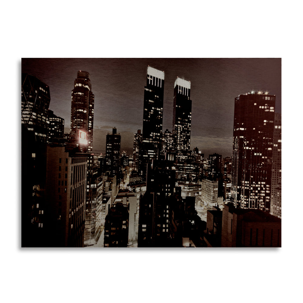 Ariane Moshayedi NYC After Dark Floating Brushed Aluminum Art 16 x 22 Image 2