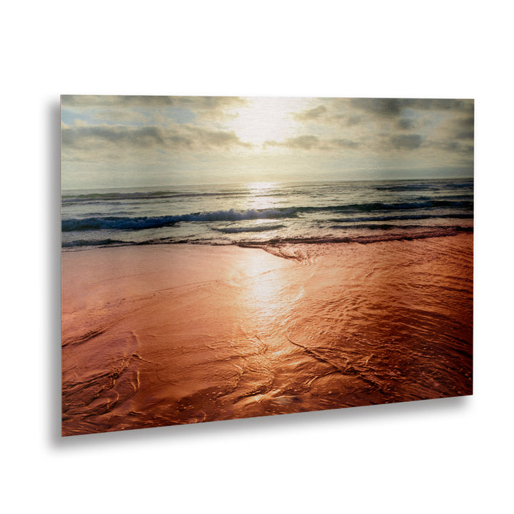 Ariane Moshayedi Beach Reflections Floating Brushed Aluminum Art 16 x 22 Image 1