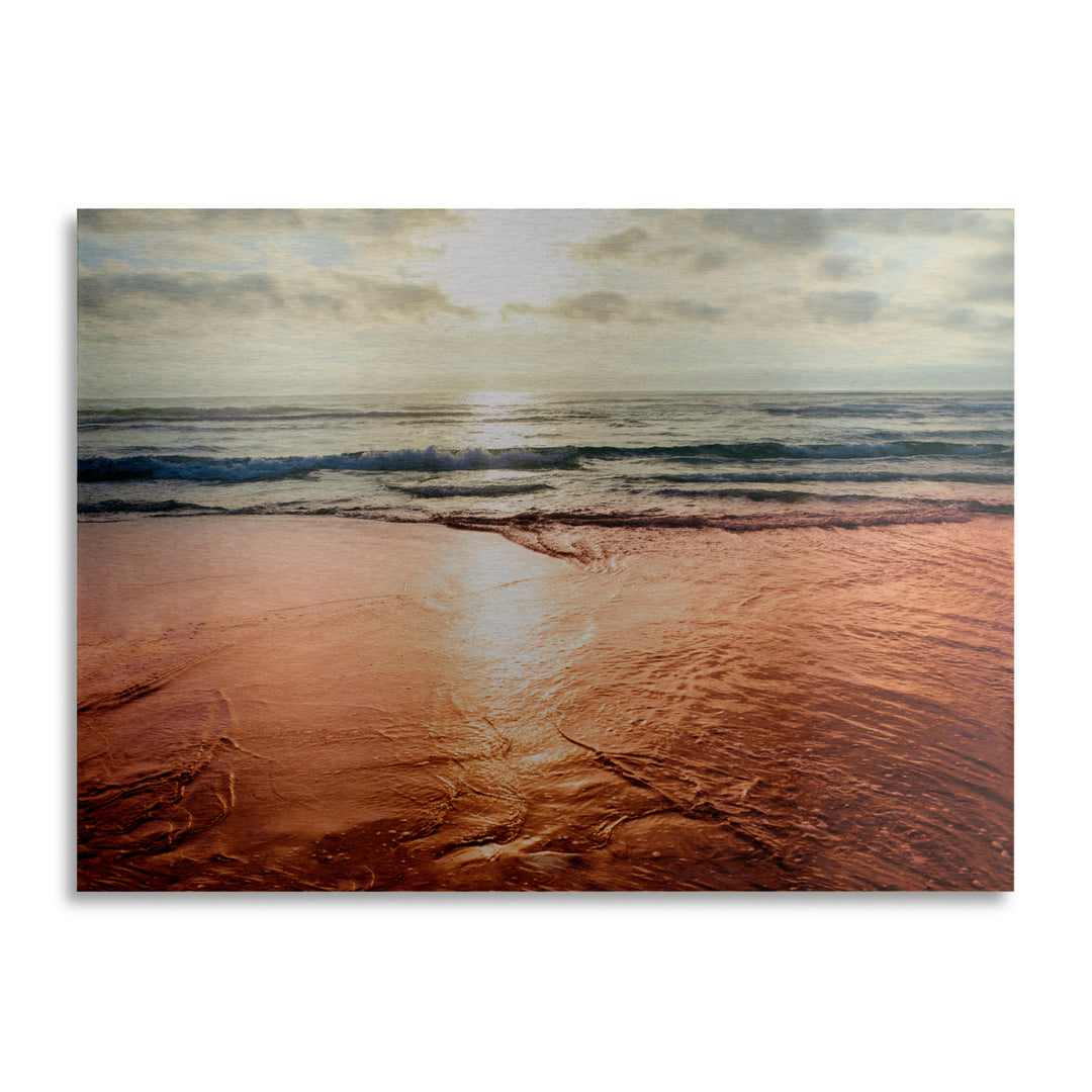 Ariane Moshayedi Beach Reflections Floating Brushed Aluminum Art 16 x 22 Image 2