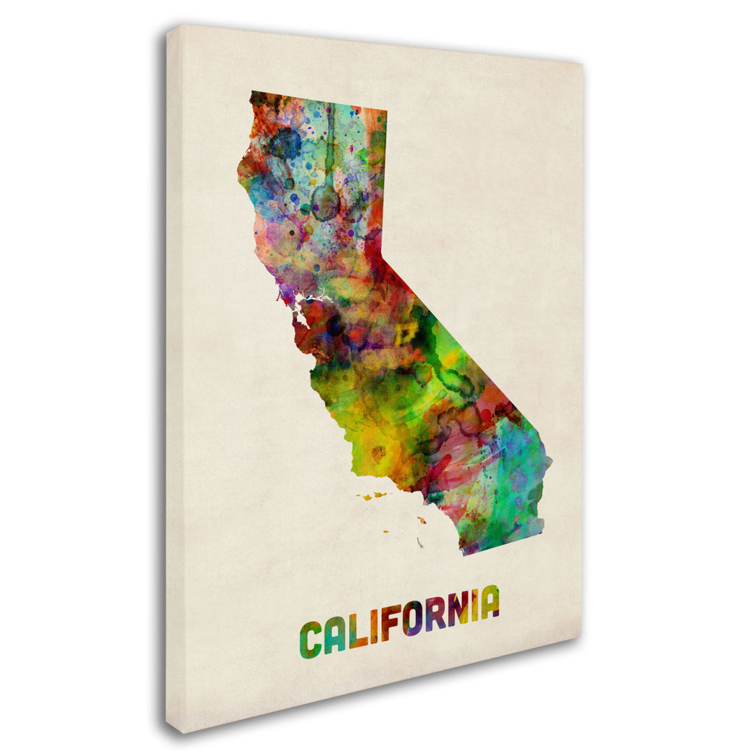 Michael Tompsett California Map Canvas Wall Art 35 x 47 Image 2