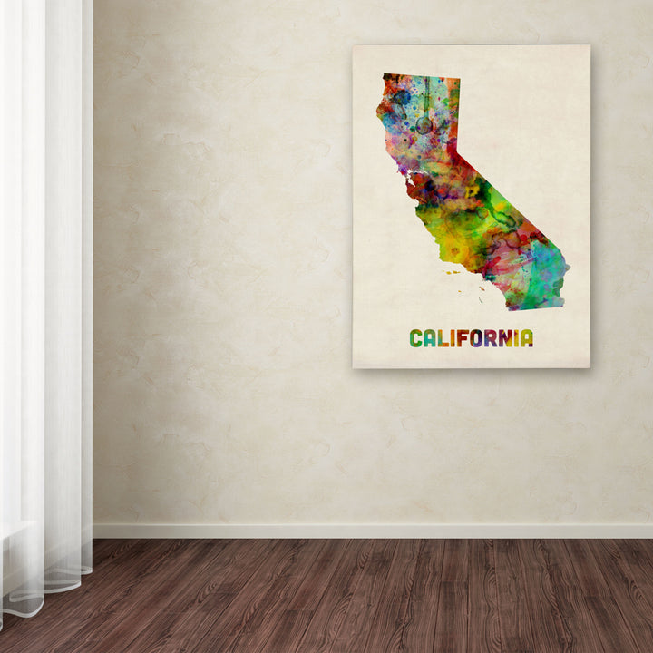 Michael Tompsett California Map Canvas Wall Art 35 x 47 Image 3