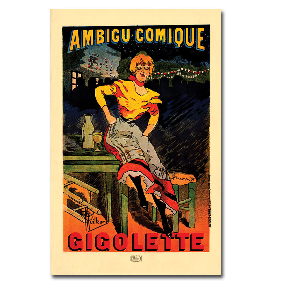 Le Theatre de LAmbigu Gigolette 14 x 19 Canvas Art Image 1