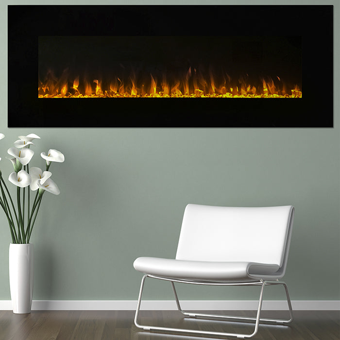 Northwest LED Fire and Ice Flame Electric Fireplace with Remote - 54 Inch Wall Mounted Image 1