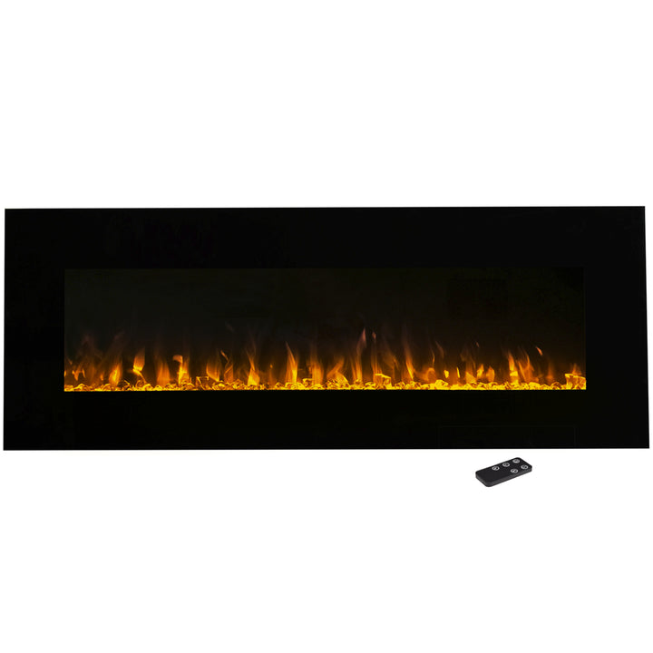 Northwest LED Fire and Ice Flame Electric Fireplace with Remote - 54 Inch Wall Mounted Image 3