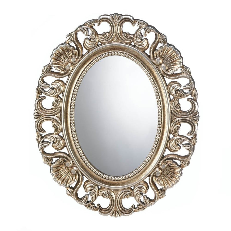 GILDED OVAL WALL MIRROR Image 1