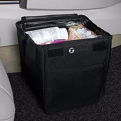 Zone Tech Car Trash Can Wastebasket Litter Bin Leakproof Storage Bag Organizer Image 3