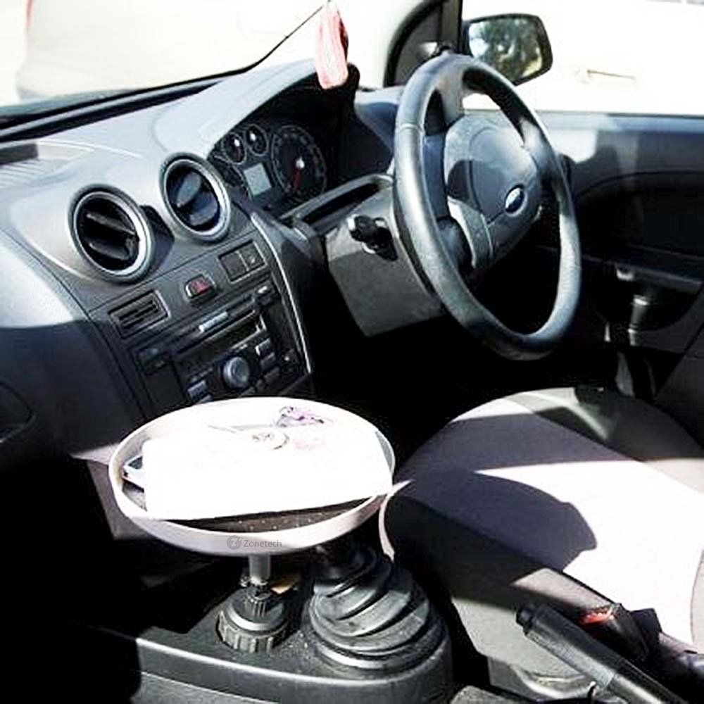 Zone Tech Car Swivel Mount Holder Travel Drink Cup Coffee Table Stand Food Tray Image 6