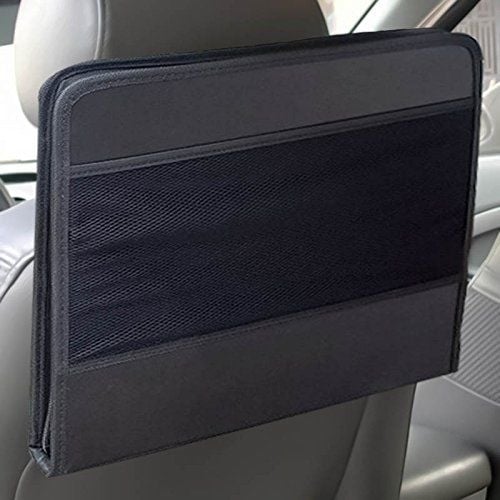 Zone Tech Foldable Automotive Back Seat Laptop Holder Food Tray Table Organizer Image 2