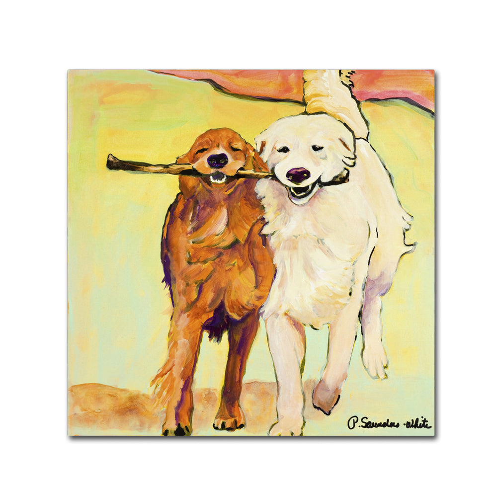 Pat Saunders-White Stick with Me Huge Canvas Art 35 x 35 Image 2