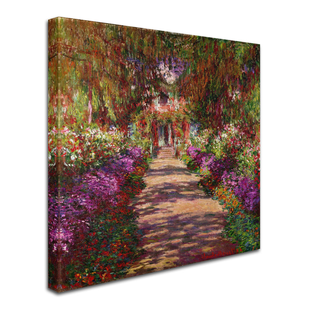 Claude Monet A Pathway in Monets Garden Huge Canvas Art 35 x 35 Image 3
