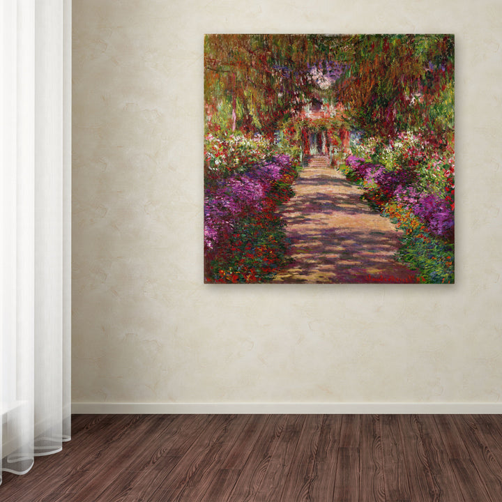 Claude Monet A Pathway in Monets Garden Huge Canvas Art 35 x 35 Image 4