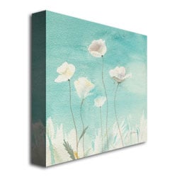 Sheila Golden White Poppies Huge Canvas Art 35 x 35. Image 4
