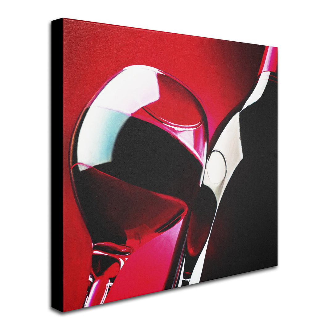 Roderick Stevens Red Wine Huge Canvas Art 35 x 35 Image 3