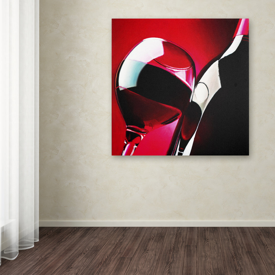 Roderick Stevens Red Wine Huge Canvas Art 35 x 35 Image 4