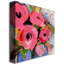 Sheila Golden Bouquet in Pink Huge Canvas Art 35 x 35 Image 4