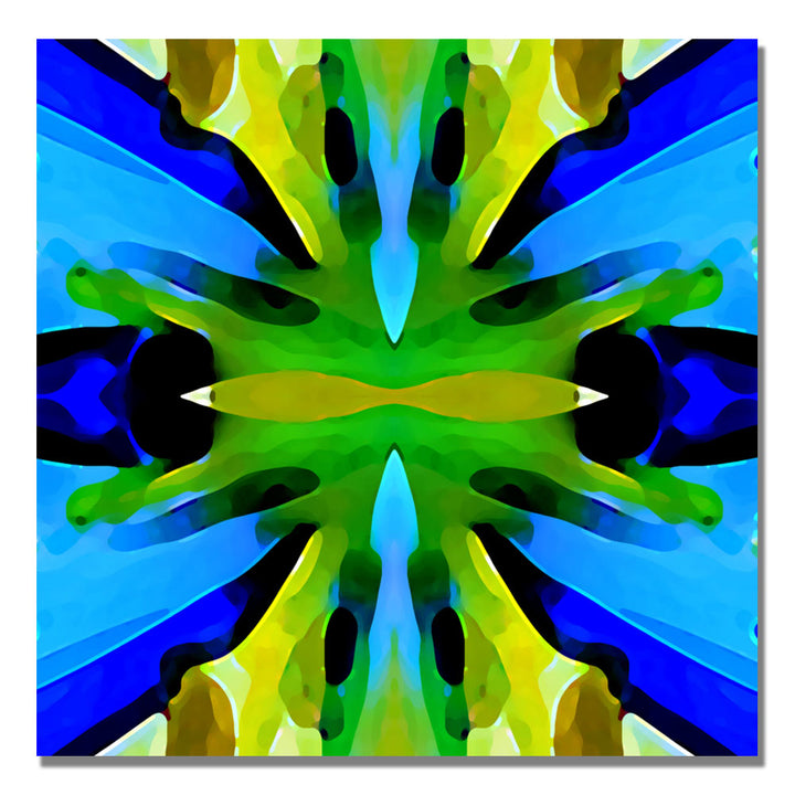 Amy Vangsgard Paradise BLue and Green Huge Canvas Art 35 x 35 Image 2