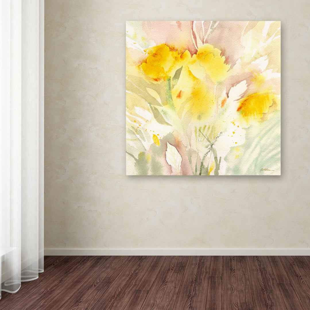 Sheila Golden Wildflower Memory Huge Canvas Art 35 x 35 Image 4