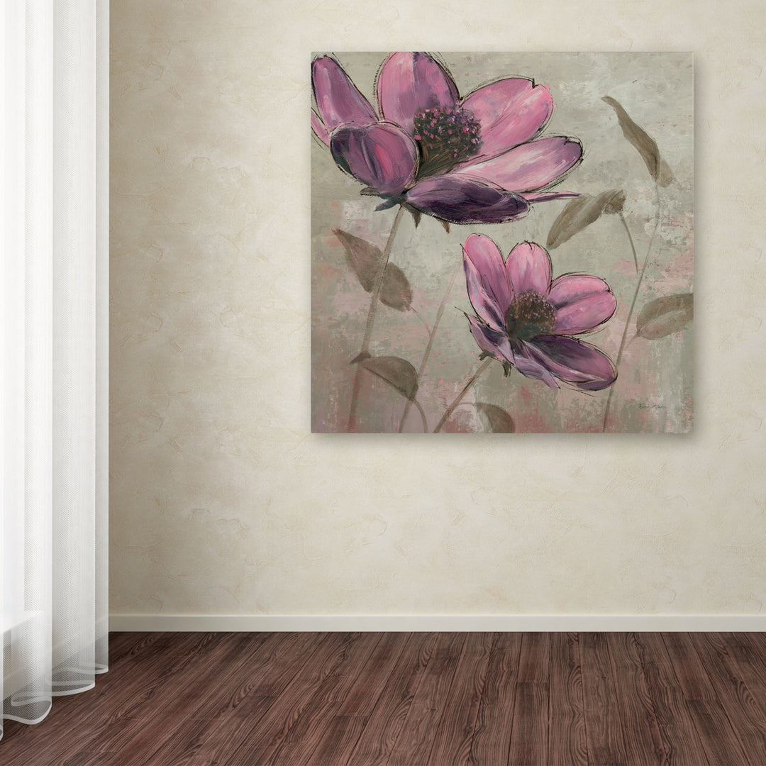 Emily Adams Plum Floral II Huge Canvas Art 35 x 35 Image 4