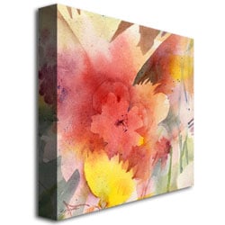 Sheila Golden Hibiscus Shadow Huge Canvas Art 35 x 35 Image 4