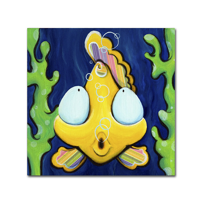 Sylvia Masek Fish Bubbles Huge Canvas Art 35 x 35 Image 1