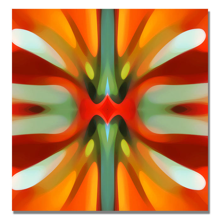 Amy Vangsgard Tree Light Symmetry Red Huge Canvas Art 35 x 35 Image 1