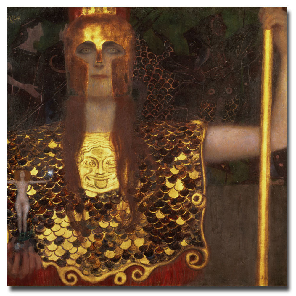 Gustav Klimt Minerva Huge Canvas Art 35 x 35 Image 2