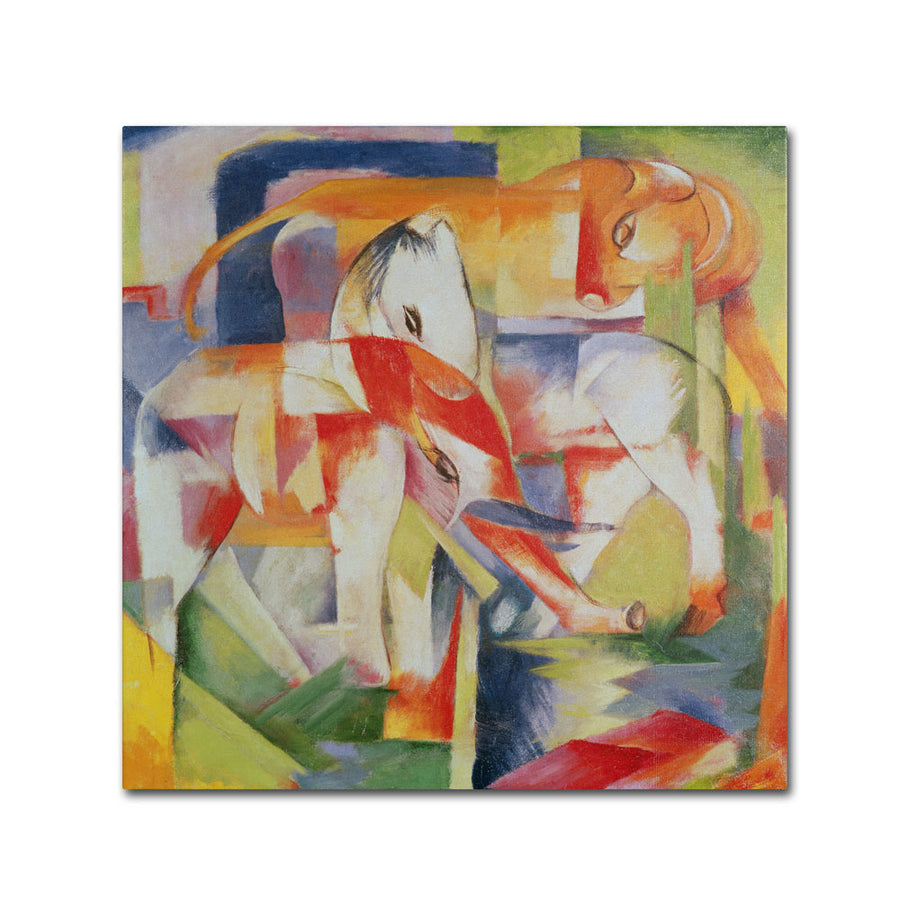 Franz Marc Elephant Horse and Cow 1914 Huge Canvas Art 35 x 35 Image 1