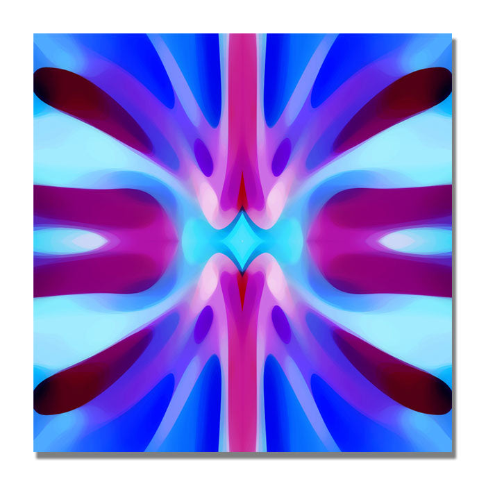 Amy Vangsgard Tree Light Symmetry Blue and Purple Huge Canvas Art 35 x 35 Image 1