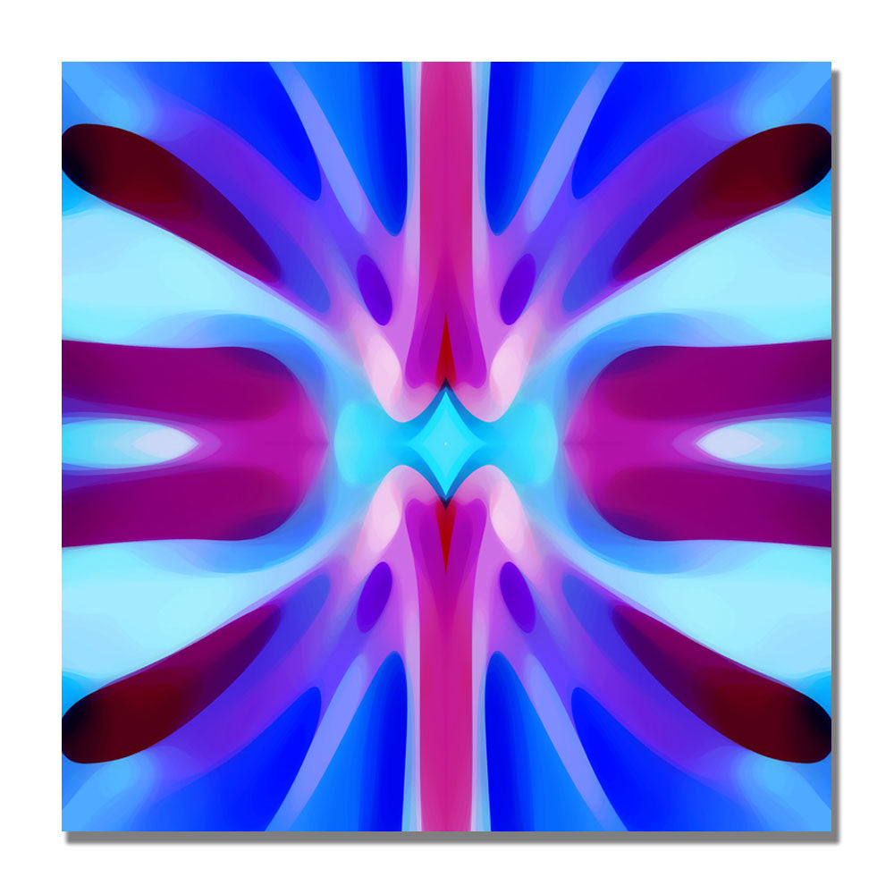 Amy Vangsgard Tree Light Symmetry Blue and Purple Huge Canvas Art 35 x 35 Image 2