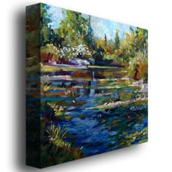 David Lloyd Glover Blooming Lily Pond Huge Canvas Art 35 x 35 Image 4