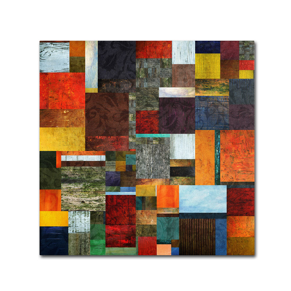 Michelle Calkins Brocade Color Collage 2 Huge Canvas Art 35 x 35 Image 1
