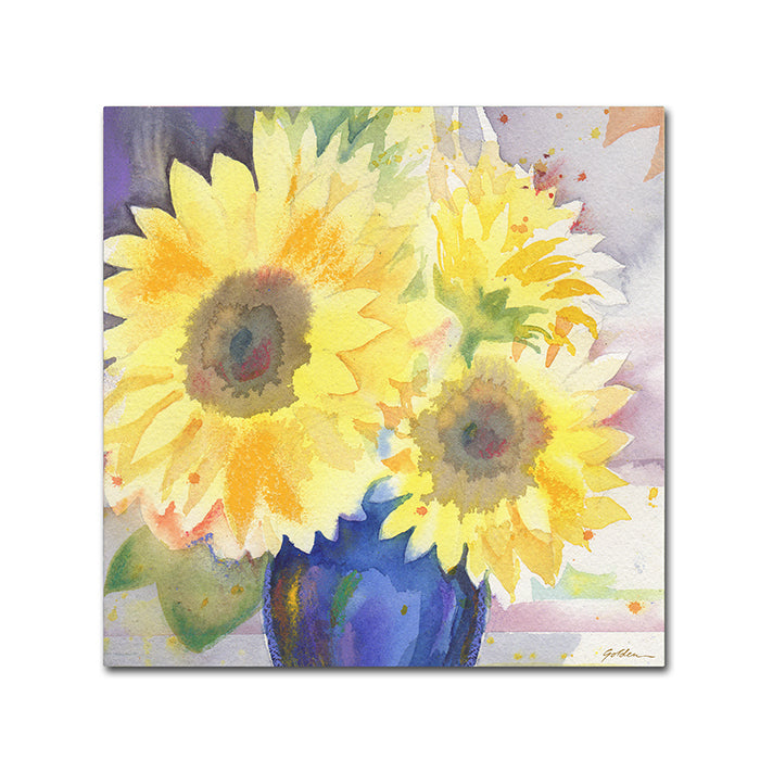 Sheila Golden Sunflower Blossom Bouquet Huge Canvas Art 35 x 35 Image 1