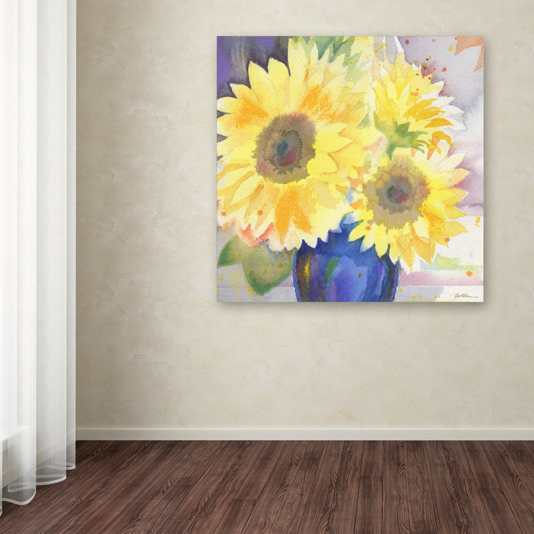 Sheila Golden Sunflower Blossom Bouquet Huge Canvas Art 35 x 35 Image 4