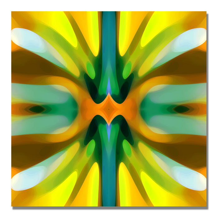 Amy Vangsgard Tree Light Symmetry Yellow Huge Canvas Art 35 x 35 Image 1