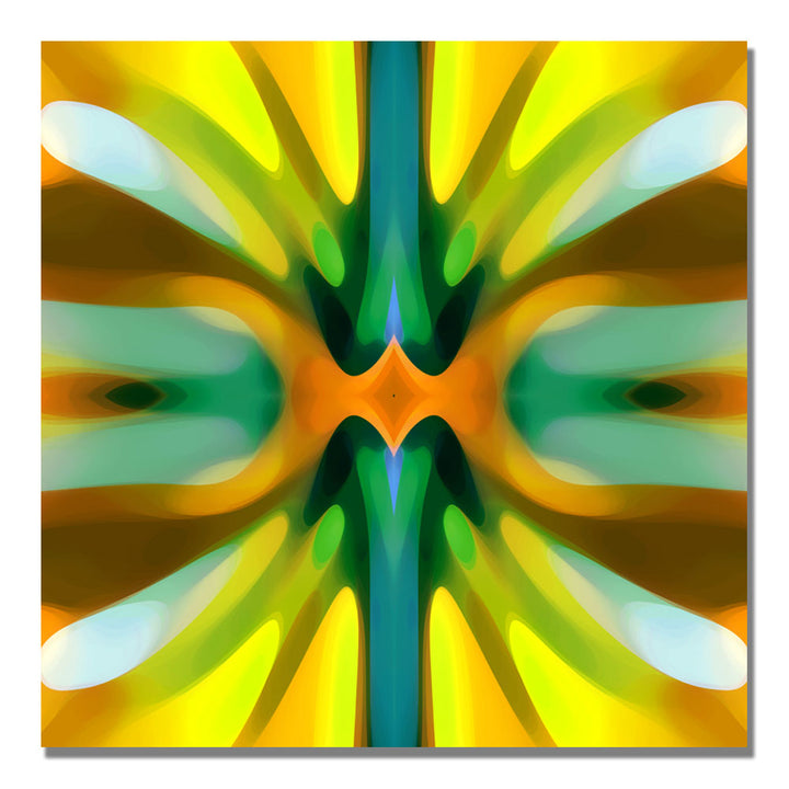 Amy Vangsgard Tree Light Symmetry Yellow Huge Canvas Art 35 x 35 Image 2