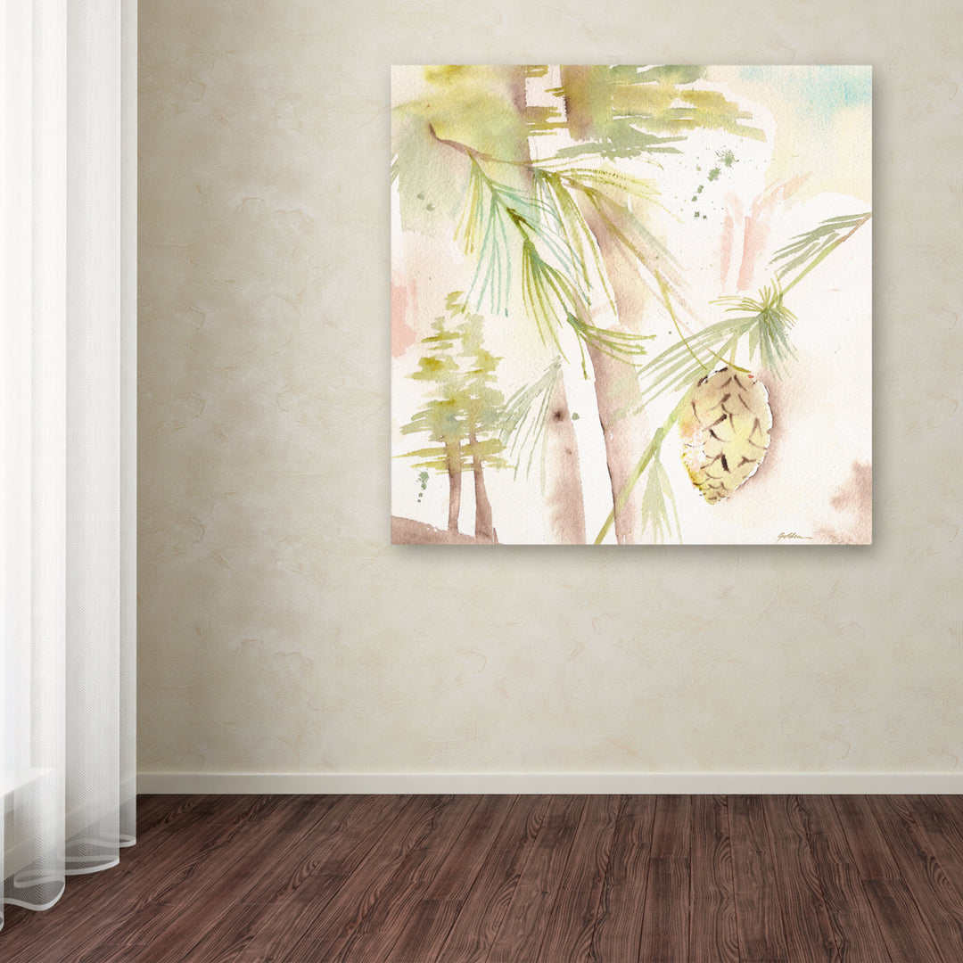 Sheila Golden Pine Shadow Huge Canvas Art 35 x 35 Image 4