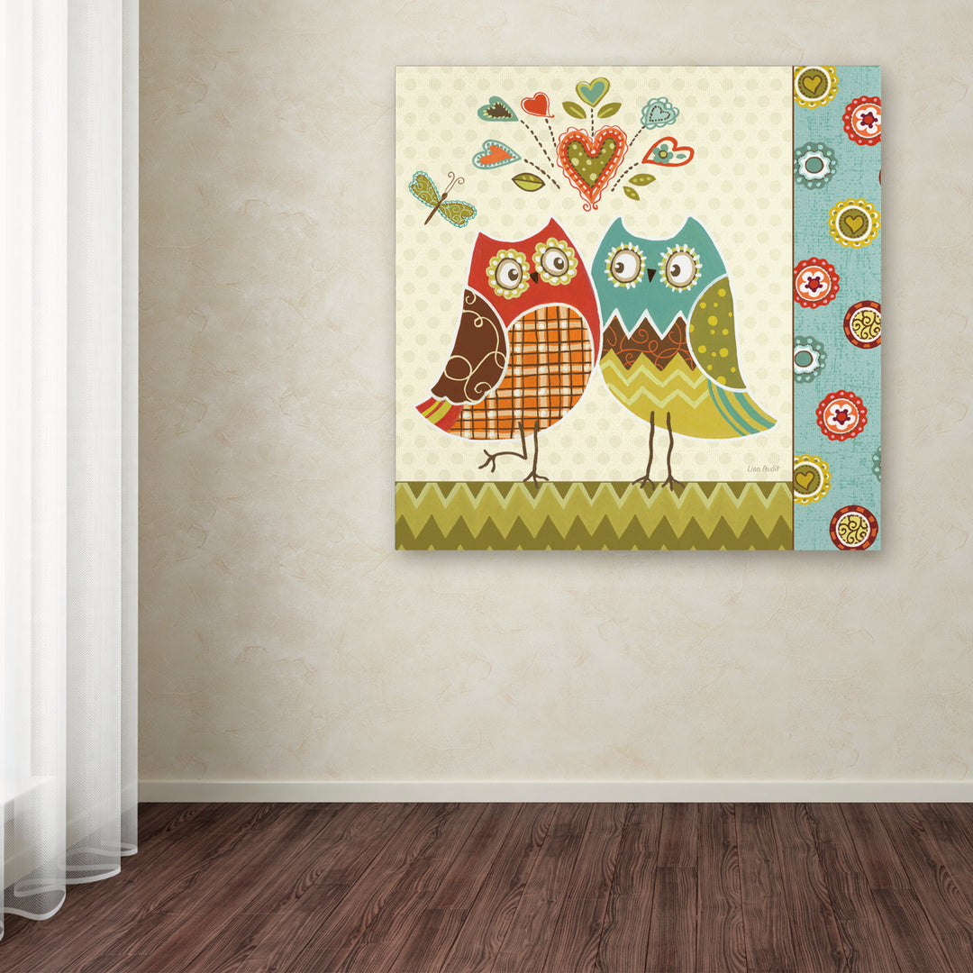 Lisa Audit Owl Wonderful II Huge Canvas Art 35 x 35 Image 4