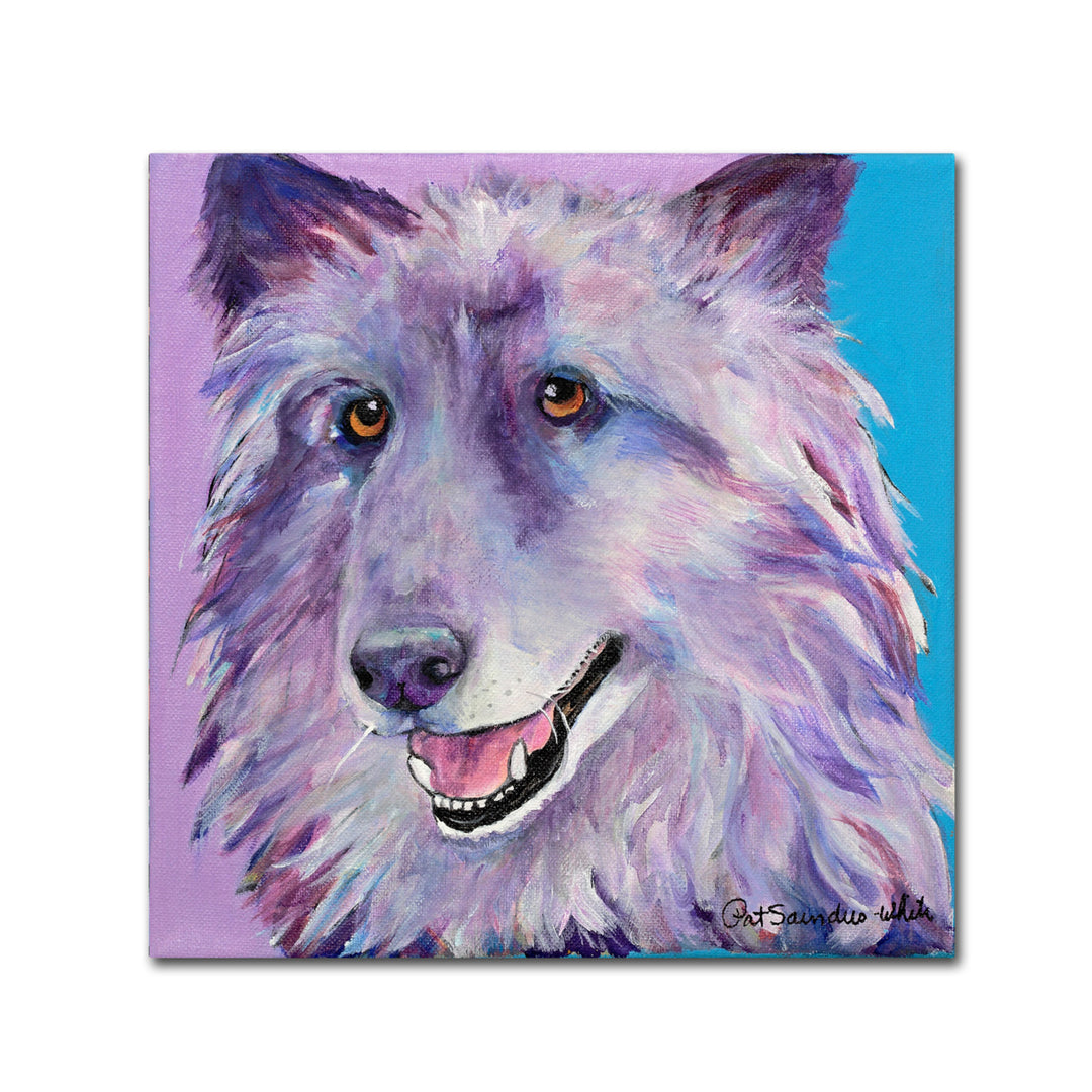 Pat Saunders Puppy Dog Huge Canvas Art 35 x 35 Image 2