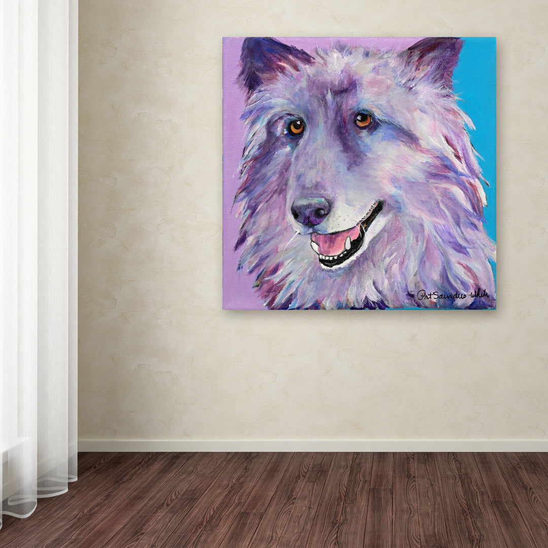 Pat Saunders Puppy Dog Huge Canvas Art 35 x 35 Image 4