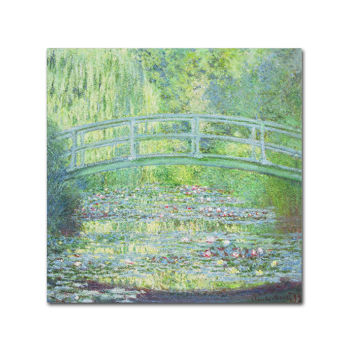 Monet Waterlily Pond-The Bridge II Huge Canvas Art 35 x 35 Image 1