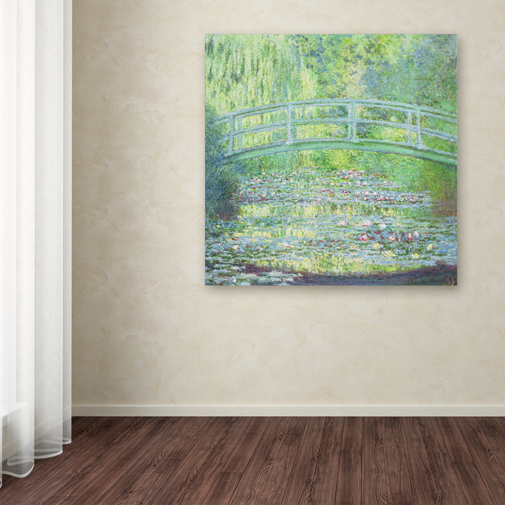 Monet Waterlily Pond-The Bridge II Huge Canvas Art 35 x 35 Image 4