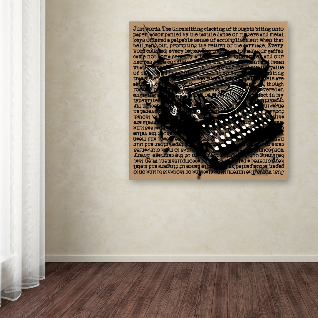 Roderick Stevens Three-Quarter Typewriter Huge Canvas Art 35 x 35 Image 4