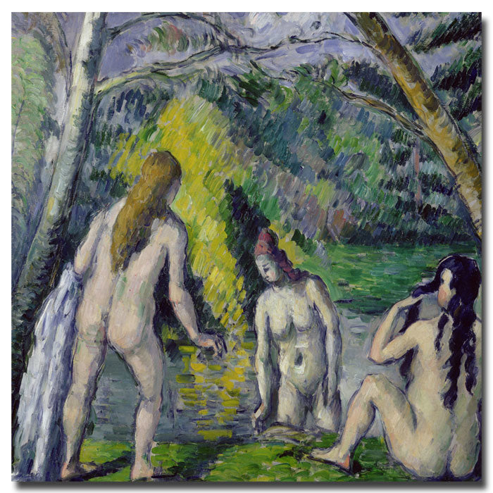 Paul Cezanne The Three Bathers Huge Canvas Art 35 x 35 Image 1