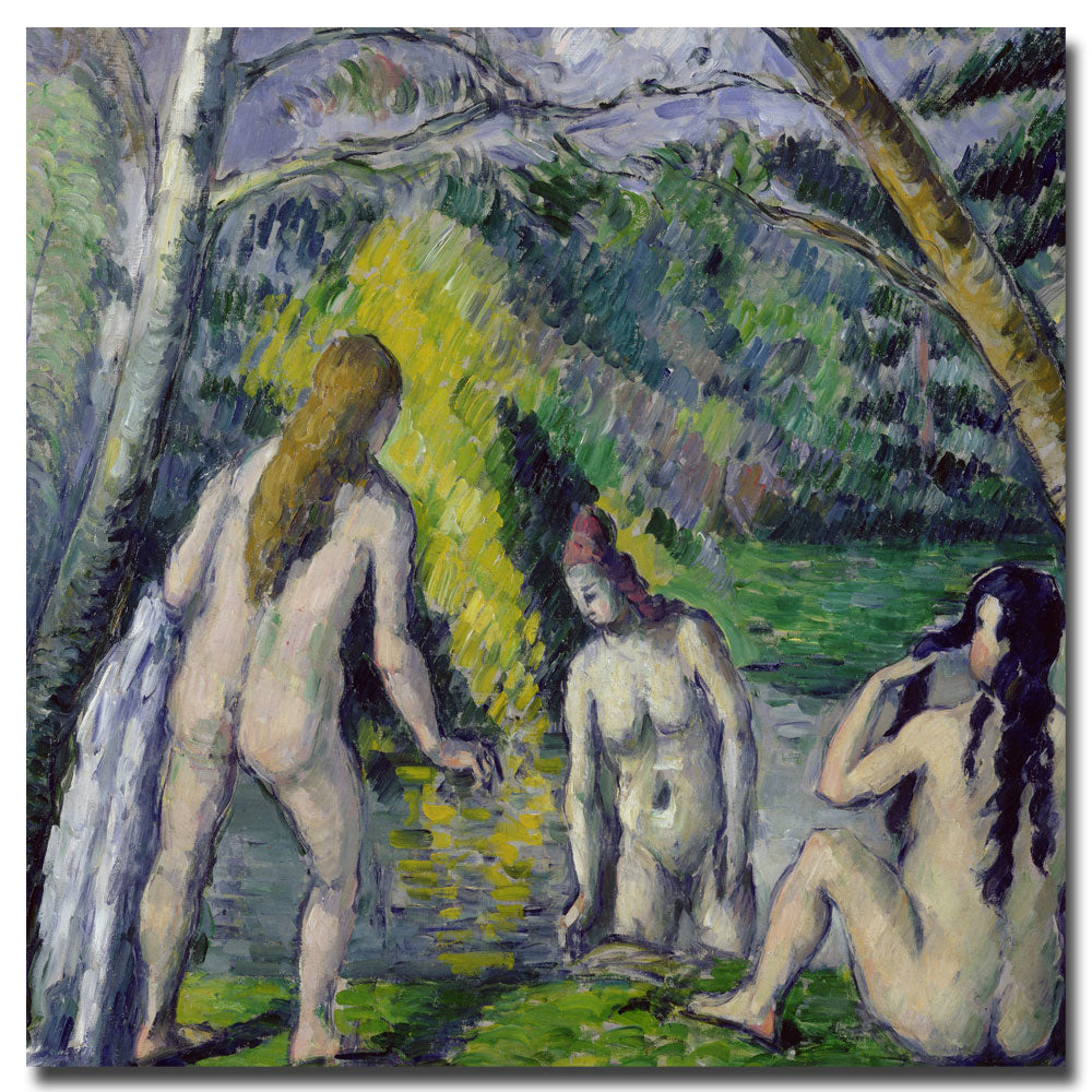 Paul Cezanne The Three Bathers Huge Canvas Art 35 x 35 Image 2
