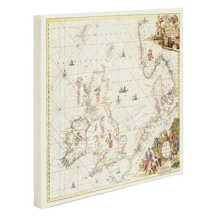 Fredrick de Wit Map of the North Sea 1675 Huge Canvas Art 35 x 35 Image 3